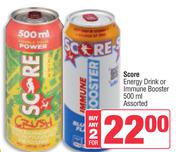 Score Energy Drink Or Immune Booster Assorted-For Any 2 x 500ml
