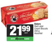 Bakers Red Label Cream Biscuits Assorted-200g Each