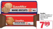 Save Mor Lemon, Strawberry Or Chocolate Creams Or Marie Biscuits-150g Each
