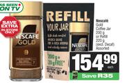Nescafe Gold Coffee Jar 200g Or Refill 220g Assorted-Each