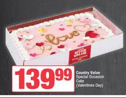 Country Value Special Occasion Cake (Valentines Day)