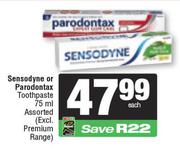 Sensodyne Or Parodontax Toothpaste Assorted-75ml