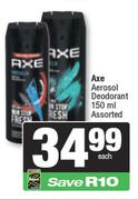 Axe Aerosol Deodorant Assorted-150ml