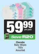 Cherubs Baby Wipes Assorted-192s