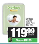 Dry Naps Diapers Value Pack-40s-60s