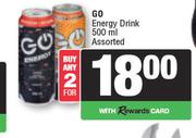  Go Energy Drink Assorted-For 2 x 500ml