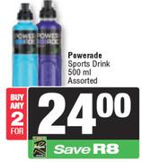  Powerade Sports Drink Assorted-For 2 x 500ml