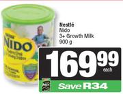 Nestle Nido 3+ Growth Milk-900g Each