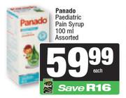  Panado Paediatric Pain Syrup Assorted-100ml Each