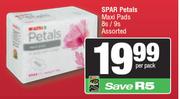 Spar Petals Maxi Pads Assorted-8s/9s