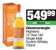 Glenmorangie Highland 12 Year Old Single Malt Scotch Whisky-750ml