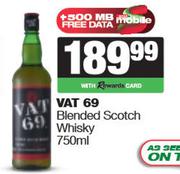 VAT 69 Blended Scotch Whisky-750ml