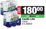 Castle Lite Cans-For 2 x 6 x 500ml