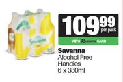 Savanna Alcohol Free Handies-6 x 330ml