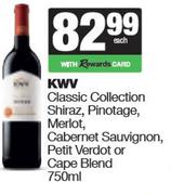 KWV Classic Collection Shiraz,Pinotage,Merlot,Cab Sauv,Petit Verdot Or Cape Blend-750ml