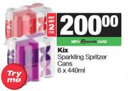 Kix Sparkling Spritzer Cans-For 2 x 6 x 440ml