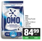 Omo Auto Washing Powder 2Kg, Liquid 1.5L Or Capsules 294ml