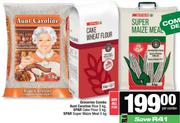Groceries Combo (Aunt Caroline Rice 5Kg,Spar Cake Flour 5Kg,Spar Super Maize Meal 5Kg)-Per Combo