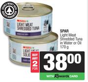 Spar Light Meat Shredded Tuna In Water Or Oil-For 2 x 170g