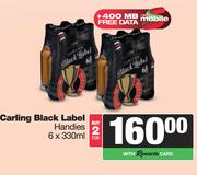 Carling Black Label Handies-For 2 x 6 x 330ml