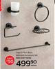 Vega 5 Piece Black Bathroom Accessory Set