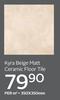 Kyra Beige Matt Ceramic Floor Tile 350 x 350mm-Per Sqm