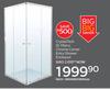 Crystal Tech St.Marco Chrome Corner Entry Shower Enclosure 885 x 885 x 1850mm
