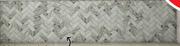 Calacatta Herringbone Grey Marble Look Matt Porcelain Mosaic 287 x 287mm