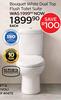 Bouquet White Dual Top Flush Toilet Suite