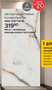 Olin Pearl Glazed Polished Porcelain Floor Tile 750 x 1500mm-Per Sqm