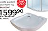 Cascata Quadrant ABS Shower Tray 900 x 900mm Incl Waste