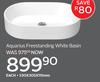 Aquarius Freestanding White Basin 530 x 305 x 115mm