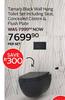 Tamara Black Wall Hung Toilet Set Including (Seat Concealed Cistern & Flush Plate)