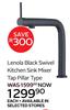 Lenola Black Swivel Kitchen Sink Mixer Tap Pillar Type