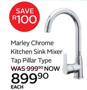 Marley Chrome Kitchen Sink Mixer Tap Pillar Type