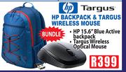 HP Backpack & Targus Wireless Mouse Bundle