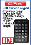Cliptec USB Numeric Keypad