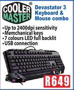 Cooler master Devastator 3 Keyboard & Mouse Combo