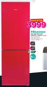 Hisense 420Ltr Red Bottom Freezer/Fridge H670SG