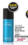 Davidoff Cool Water All Over Body Spray-150ml