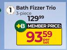 Nature's Nourishment Jojoba & Argan Oil Bath Fizzer Trio 3 Piece-Per Set