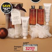The Luxury Bathing Warm Vanilla Pamper Jar 6 Piece-Per Set