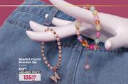 Beaded Charm Bracelet Set 2 Pack-Per Set