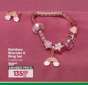 Rainbow Bracelet & Ring Set 2 Piece Set-Per Set