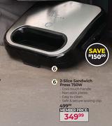 Stellar 2 Slice Sandwich Press 750W