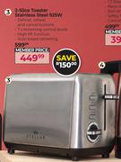 Stellar 2 Slice Toaster Stainless Steel 925W