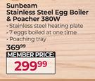 Sunbeam Stainless Steel Egg Boiler & Poacher (380W)