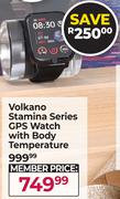 Volkano Stamina Series GPS Watch With Body Temperature
