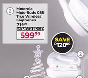 Motorola Moto Buds 085 True Wireless Earphones