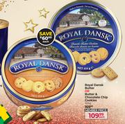 Royal Dansk Butter Or Butter & Chocolate Chip Cookies-454gm Each
